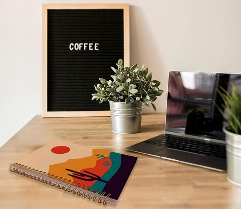 Abstract Boho Afro Girl Meditation Black Girl Lined Spiral Journal Notebook 8.3×5.5 Inches Hardcover College Ruled Notebook Journal for Work Note Taking Journaling in Saudi Arabia