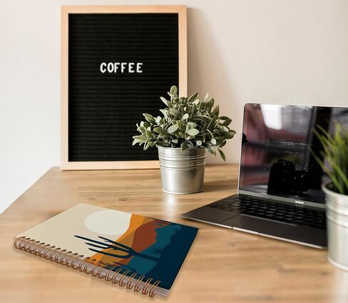 Abstract Boho Afro Girl Meditation Black Girl Lined Spiral Journal Notebook 8.3×5.5 Inches Hardcover College Ruled Notebook Journal for Work Note Taking Journaling in Saudi Arabia