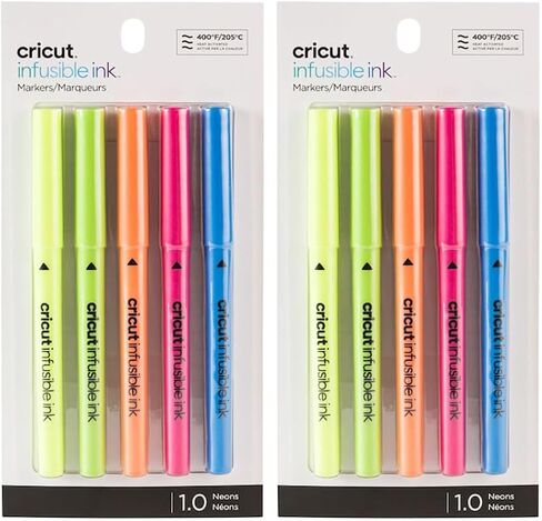 علامات الحبر القابلة للاستغناء عن Cricut ، علامات النقطة المتوسطة النيون (1.0) ، 5 عدد in Saudi Arabia