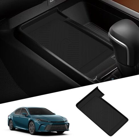 حصيرة شحن لاسلكية لوحدة التحكم المركزية من السيليكون من SMABEE لسيارة Toyota Camry الجديدة 2025 XV80 حصيرة حماية للشحن اللاسلكي مضادة للانزلاق 2025 Camry Accessories in Kuwait