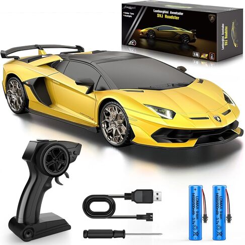 سيارة التحكم عن بعد لامبورغيني ، مرخصة رسميًا 1:14 LAMBO RC CAR 7.4V 500MAH مع 15 كم/ساعة ألعاب سيارة سريعة للبالغين أفكار عيد ميلاد الفتيات البالغين ، الأخضر in Kuwait