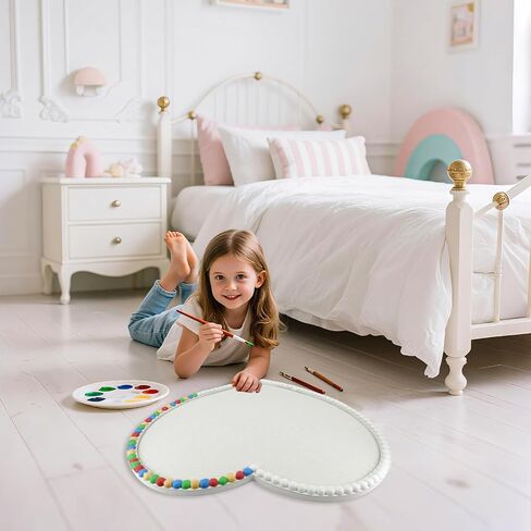 Round Vintage Cork Bulletin Board 25×23 Inch White Linen Farmhouse Decorative Girls Vision Board Bow Frame Corks Boards for Office Decor, Living Room or bedrooms Walls in Saudi Arabia