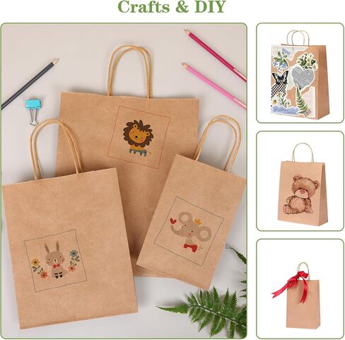 أكياس الورق السوداء 75pcs ذات الأحجام المتنوعة بأحجام متنوعة أكياس ورقية كرافت أكياس الهدايا بالتجزئة والبضائع والأعمال والتسوق والتسوق in Kuwait