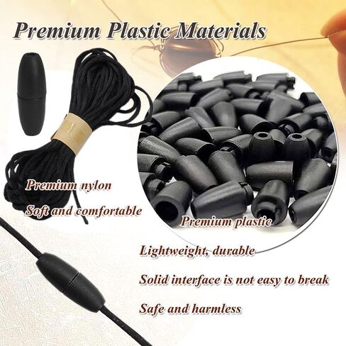 Breakaway Clasps for Necklaces, Plastic Bead Barrel Connectors 30 Sets Black Breakaway Safety Clasps for 2.5mm Lanyards Perfect DIY Craft Accessories for Jewelry Making (White) in Saudi Arabia