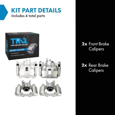 TRQ Front Brake Caliper Set Compatible with 2005-2015 Toyota Tacoma in Saudi Arabia