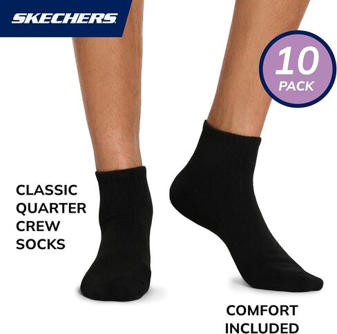 Skechers Men's 10 Pack Cushioned Quarter Crew Socks in Saudi Arabia