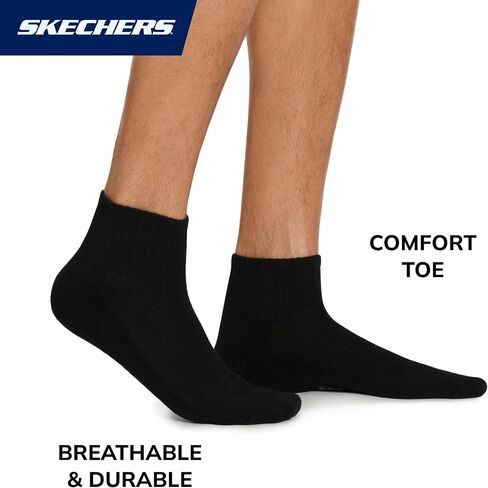 Skechers Men's 10 Pack Cushioned Quarter Crew Socks in Saudi Arabia