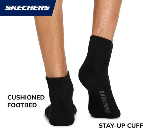 Skechers Men's 10 Pack Cushioned Quarter Crew Socks in Saudi Arabia