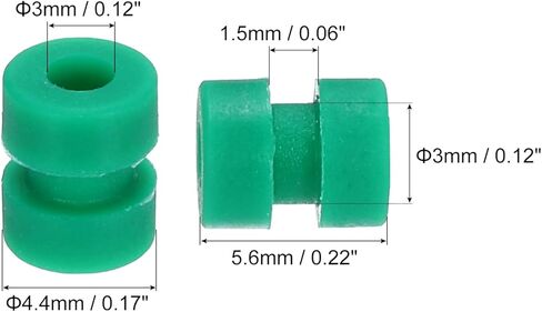 MECCANIXITY RC Anti Vibration Rubber Balls for RC F4 F7 Flight Controller M2x5.6mm Shock Absorption Balls (Clear), Pack of 12 in Kuwait