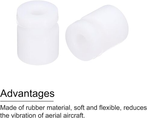 MECCANIXITY RC Anti Vibration Rubber Balls for RC F4 F7 Flight Controller M2x5.6mm Shock Absorption Balls (Clear), Pack of 12 in Saudi Arabia
