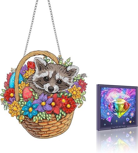 Vaiieyyo Butterfly Diamond Painting Hanging Ornament ، Sunflower Double Window Window Kit مع سلسلة ، 7.5 × 7.5 بوصة Crystal Prendant Art Craft للهدية جدار منزلي تزيين الباب الأمامي in Saudi Arabia