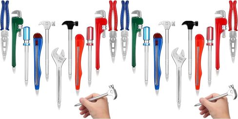 NUOBESTY Novelty Tool Pens Set: 12pcs Repair Tools Shaped Writing Ballpoint Pens Black Ink Hardware Shaped Pens for School Stationary Office Supplies in Saudi Arabia