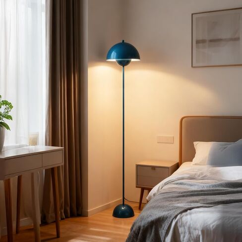 Sunllok Red LED LED LAMP لغرفة المعيشة ، قبة معدنية صناعية ، مصباح طاولة أرضية واقف مع مفتاح القدم ، وإضاءة الأرضية الحديثة لجزيرة المطبخ ، وغرفة نوم ، ومطعم in Kuwait