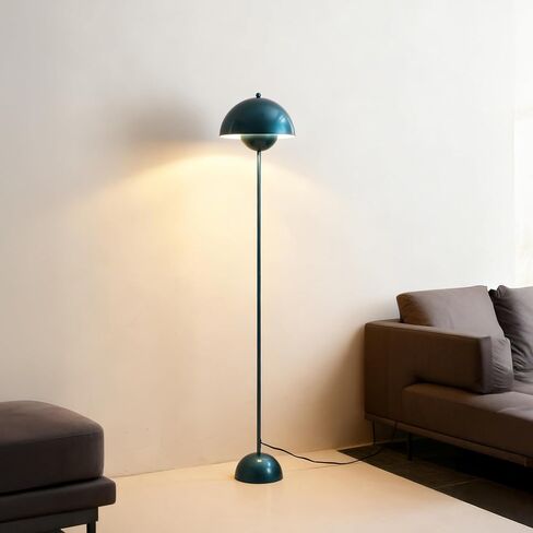 Sunllok Red LED LED LAMP لغرفة المعيشة ، قبة معدنية صناعية ، مصباح طاولة أرضية واقف مع مفتاح القدم ، وإضاءة الأرضية الحديثة لجزيرة المطبخ ، وغرفة نوم ، ومطعم in Kuwait