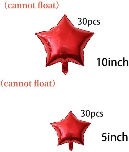 5 بوصة شكل النجوم البالونات 80pcs البالونات Mini Mylar الهيليوم البالونات نجم قوس قزح لزخارف حفل زفاف حفلة عيد ميلاد. （لا يمكن أن تطفو） in Saudi Arabia