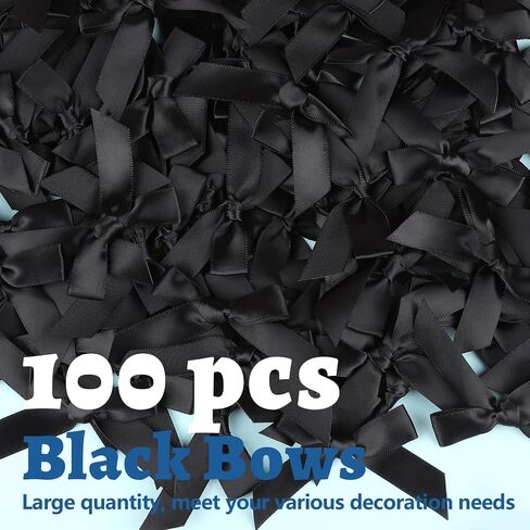 100 PCS أقواس وردية ، أقواس صغيرة 1 بوصة للحرف اليدوية ، زخارف حزب القوس الصغيرة الساتان ، لخياطة DIY ، تغليف مخبز الزهور ، زحف عيد ميلاد عيد ميلاد الزفاف in Saudi Arabia