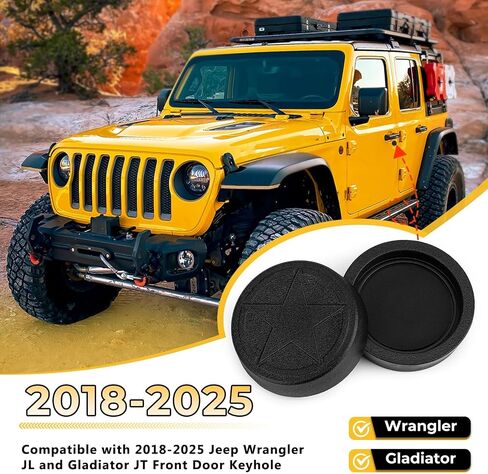 ثقب المفتاح يتوافق مع 2018-2025 Jeep Wrangler JL و Gladiator JT Front Door ، وملحقات ديكور ثقب مفتاح المغناطيس القوية لحماية قفل الباب (نمط النسر) in Kuwait