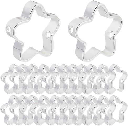 1 Box 100Pcs 9.5mm Silver Frame Beads Hollow Bead Frame Star with Double Holes Small Brass Rack Plating Gold Charms Frames Links Connectors for Jewelry Making Bracelets Beading DIY Crafts in Saudi Arabia