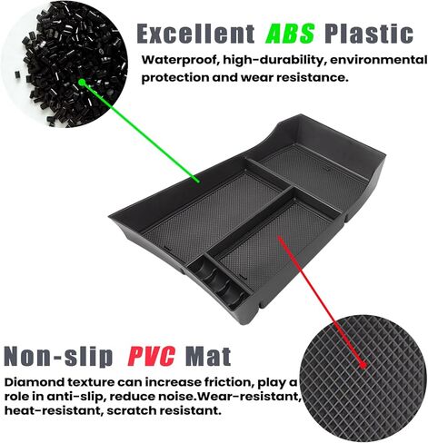 3PCS Center Console Organizer Compatible with 2021-2025 Nissan Rogue S/SV/Rock Creek Dashboard Tray and Armrest Storage Box Lower Center Console Tray Interior Accessories (ONLY Fit 8 Inch) in Kuwait