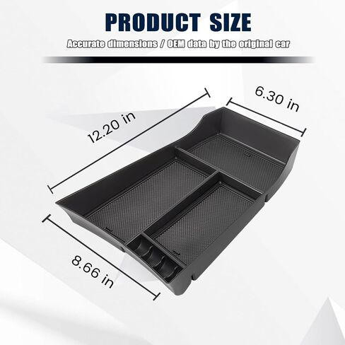 3PCS Center Console Organizer Compatible with 2021-2025 Nissan Rogue S/SV/Rock Creek Dashboard Tray and Armrest Storage Box Lower Center Console Tray Interior Accessories (ONLY Fit 8 Inch) in Kuwait