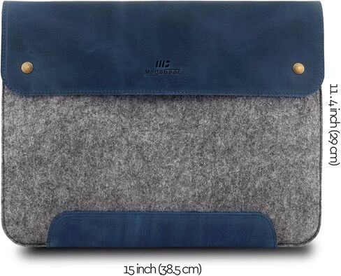 Megagear أصلي من الجلد وصوف MacBook Bag Bag Sleeve لـ MacBook Pro و MacBook Air Case 14 بوصة - 13 بوصة (M4 ، M3 ، M2 ، M2 ، M1 ، Pro ، أقصى) in Kuwait