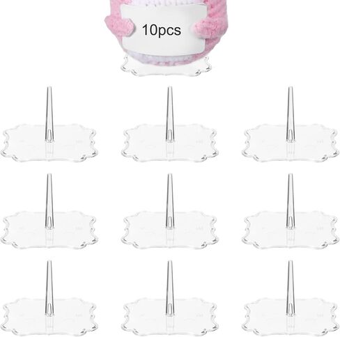 10 PCS Crochet Doll تعني دعم المخلل العاطفي ، وقصة شاشة Doll Crystal ، قاعدة عرض الشكل ، قاعدة أرقام عمل ، مناسبة لجمع المنزل ، وتستخدم لدعم قلادة الدبوس (دائرية) in Kuwait