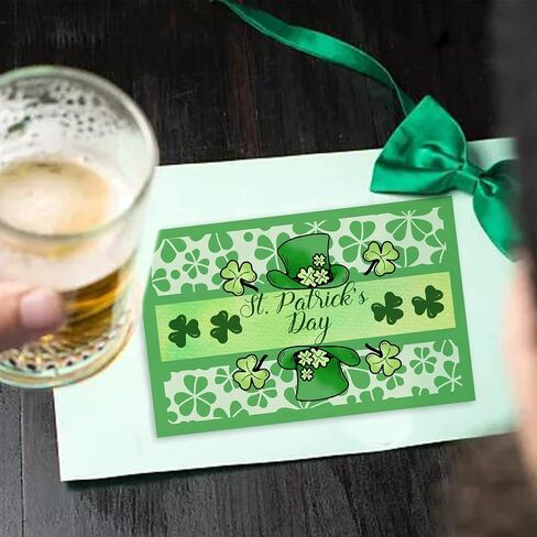 GLOBLELAND St. Patrick's Day Flower Garland Clear Stamps Gold Hat Barrel Silicone Clear Stamp Seals Boots Transparent Stamps for DIY Scrapbooking Cards Making Photo Album Journal in Saudi Arabia