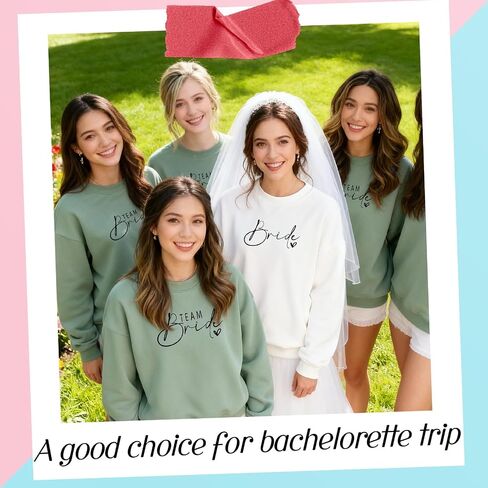 Glenmal 9 Pcs Team Bride Bridesmaid Iron on Heat Transfer Vinyl Set for Bridesmaids Shirts Vinyl Stickers for Bachelorette Party Beach Party Favor, Bride Decor Bridal Accessory in Saudi Arabia