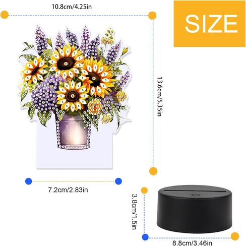 TDFERAN Diamond Painting Led Lights DIY Fashion Trend People Diamond Art Kits for Adults Lamp Diamond Art Room Lights Diamond Painting Kits Led Lights for Bedroom Gem Art Night Light for Room Decor in Saudi Arabia