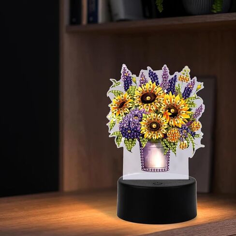 TDFERAN Diamond Painting Led Lights DIY Fashion Trend People Diamond Art Kits for Adults Lamp Diamond Art Room Lights Diamond Painting Kits Led Lights for Bedroom Gem Art Night Light for Room Decor in Saudi Arabia