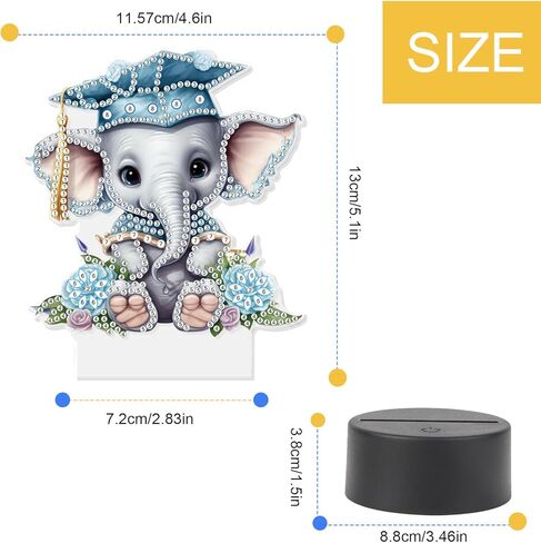 Tdferan Diamond Painting LED LED LID DIY TREND PEPPLENT MAIMOND ART KITS for البالغين مصباح الماس غرفة الغرفة الأضواء in Kuwait