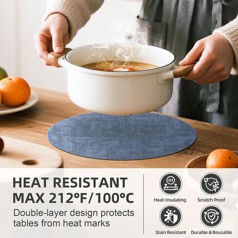 Reversible PVC Woven Placemats - Set of 4, Waterproof Vinyl Kitchen Dining Table Mats - Heat, Stain Resistant, Easy to Clean Wipeable Plastic Place Mats, Gold & White 18 x 12 Inch in Kuwait