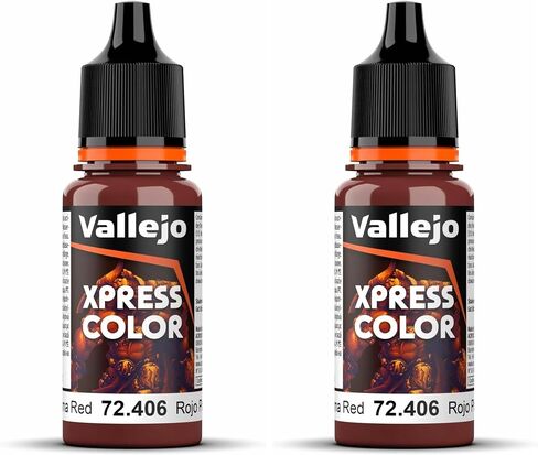Vallejo - Xpress Color | Plasma Red 18 ml. (0.6 fl.oz.) | Speedy Application and Drying | Vibrant and Saturated Tones | Allows Colors to Flow Easily over the Miniature Surface in Saudi Arabia