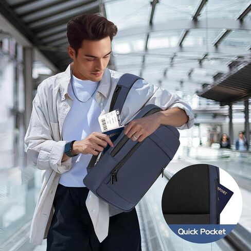 Backpack for Men Lightweight Business Laptop Backpack for 15.6 Inch Computer Bag Slim Anti-Theft Backpack for Commuting Work Office College Travel (with a Small Bag) in Saudi Arabia