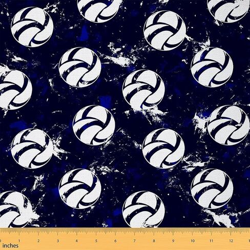 Feelyou Volleyball Fabric من الفناء ، نسيج تنجيد رياضة Rugby ، نسيج في الهواء الطلق ، لعبة الكرة الطائرة الرياضية النسيج الأزرق الأبيض للكراسي ، 1 ياردة ، in Saudi Arabia