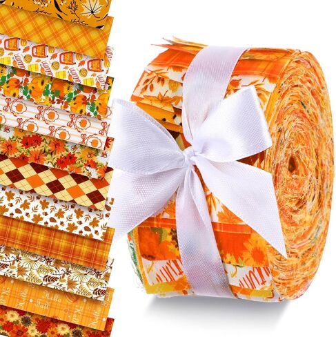 Ganeen 60 Pcs Cotton Jelly Valentine's Day Fabric Roll Heart Fabric Strips Valentine's Day Quilting Roll for Quilting Cloth Patchwork Sewing DIY Craft, 12 Styles in Kuwait