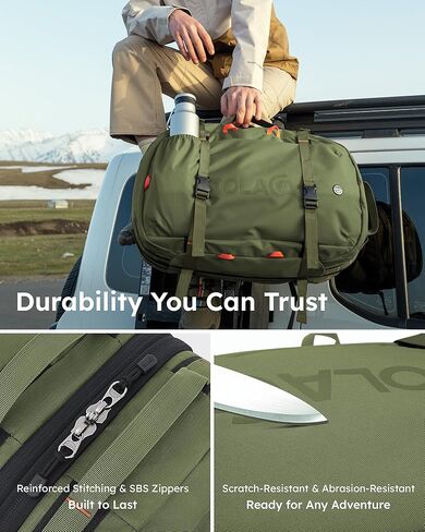 Tolaccea Travel Laptop Backpack, Large Carry on Backpack Flight Approved Convertible Duffle Luggage Bag Daypack Work Business Rucksack Fits 16" Laptop for Men Women 3 Carrying Ways, 40L-55L Expandable in Kuwait