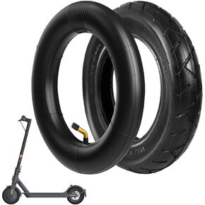 10x2.125 Tire & Inner Tube-Heavy Duty Tyre Tubes Compatible for Scooter 10in Wheelbarrow Smart Electric Balance Scooter Bike/Bicycle/Tricycle Stroller Replacement Wheels for 10-inch Tires (1 Set)