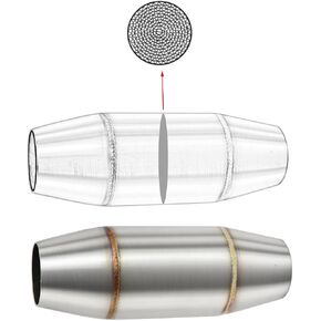 Exhaust Pipe Resonator Baffle Muffler DB Killer Quiet Mid Pipe Expansion Chamber Silencer Noise Eliminator Deadener for Motorcycle ATV UTV Go Kart (A) in Kuwait