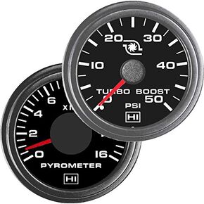 Hewitt Industries Combo Pyrometer & 50PSI Boost Gauge Kit