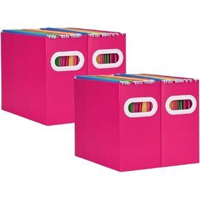 Cardboard Hanging File Organizer, 6 Pack, White, Letter Size, Portable, Durable, Reusable, Office/School/Home