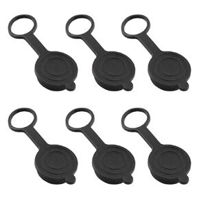 6PCS GX12 Aviation Connector Plug Covers - Premium Quality Black Waterproof Dust Plastic Caps for GX12 Circular Connectors, Providing Effective and Durable Protection with Circular Protective Sleeves