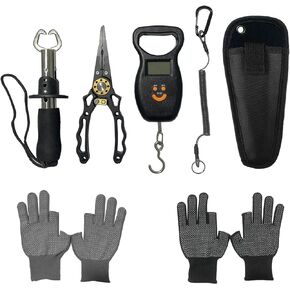 كماشة صيد الأسماك، كماشة صيد السمك متعددة الوظائف، كماشة صيد السمك المحدثة، مزيل الخطاف، حلقة مقسمة، ميزان إلكتروني قابل لإعادة الشحن، زوجان من القفازات المقاومة للانزلاق، مجموعة أدوات صيد الذبابة 5 قطع، صيد الأسماك على الجليد in Kuwait