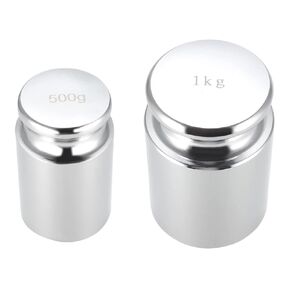uxcell Gram Calibration Weight 500g/1000g M1 Precision Chrome Plated Steel for Digital Balance Scales 2 Pcs
