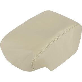 X AUTOHAUX Car Center Console Lid Armrest Seat Box Cover Protector Replacement Microfiber Leather for Toyota Avalon 2005-2012 Armrest Lid Not Included Beige