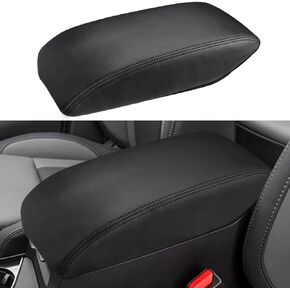 INTGET Center Console Armrest Cover for Subaru Ascent Accessories 2019-2024 2020 2021 2022 2023 Car Leather Middle Arm Rest Box Lid Seat Cover Protector Cushion(Black with Cushion, 2019+)