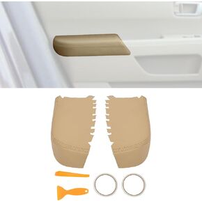 HECASA Front Door Armrest Cover Panels Compatible with 2009-2015 Honda Pilot PVC Beige