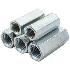 5pcs M14 x 2 x 44mm Long Rod Coupling Hex Nut Connector Zinc Plated