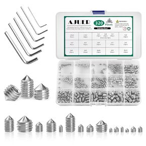 360PCS M2.5/M3/M4/M5/M6/M8 Hex Allen Head Socket Set Screw