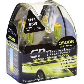 GP Thunder SGP35-H11 Gold H11 12V 55W Halogen Xenon Bulb with Quartz Glass (3500K 2 Bulbs)